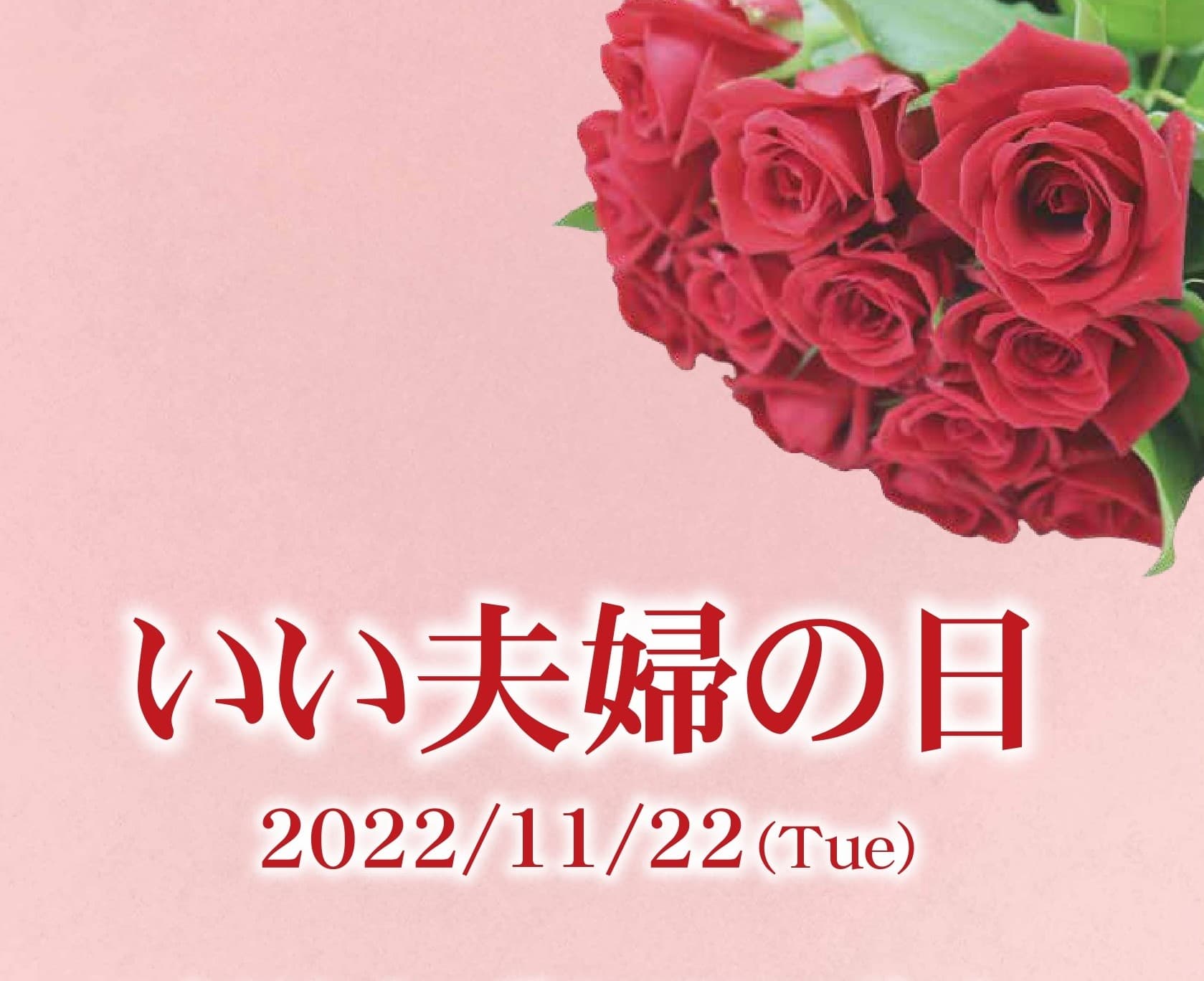 11月22日(火)【いい夫婦の日】心安らぐひととき、花が彩るふたりの時間。