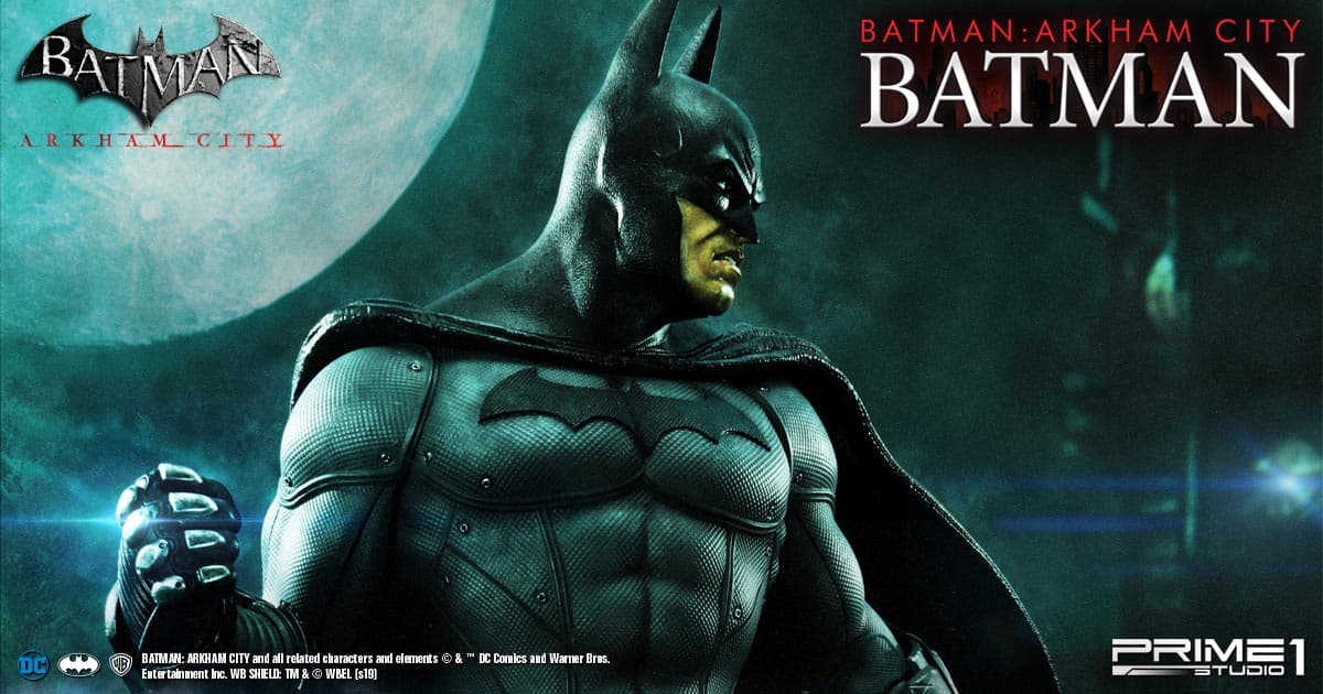 世界的大ヒットゲーム「バットマン：アーカムシリーズ」よりアーカム・シティ版のバットマンが1/5スケールのスタチューになって登場！