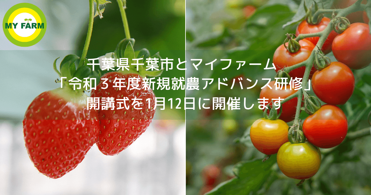 千葉県千葉市とマイファーム 「令和３年度新規就農アドバンス研修」開講式を開催