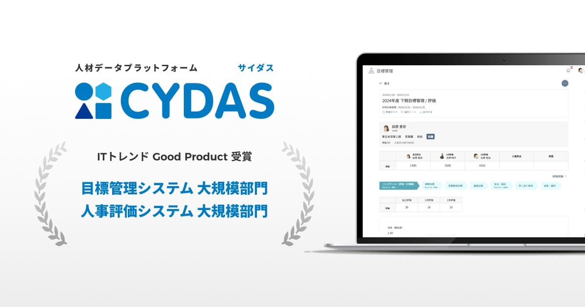 人材データプラットフォーム「CYDAS」、ITトレンドが認定するGood Productバッジを2部門で受賞