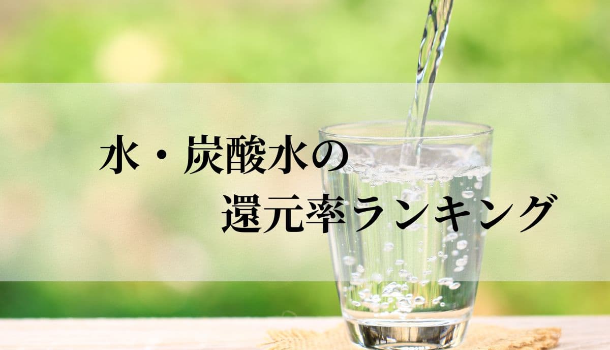 【2024年11月版】ふるさと納税でもらえる水・炭酸水の還元率ランキングを発表