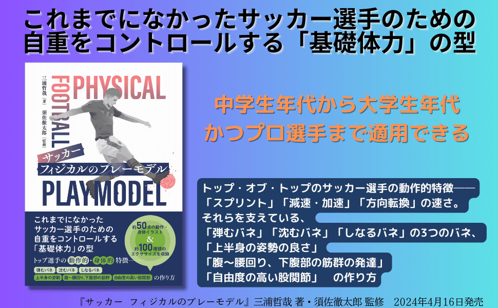 自重をコントロールする「基礎体力」の型『サッカー フィジカルのプレーモデル』が４月16日発売