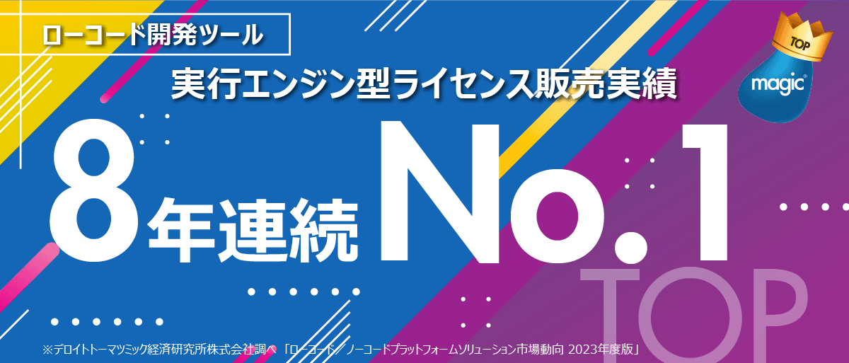 ローコード開発ツールのMagic xpaが 実行エンジン型のライセンス販売で8年連続1位