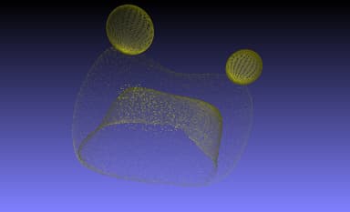 歯をデザインする過程におけるメッシュ構造図(1)