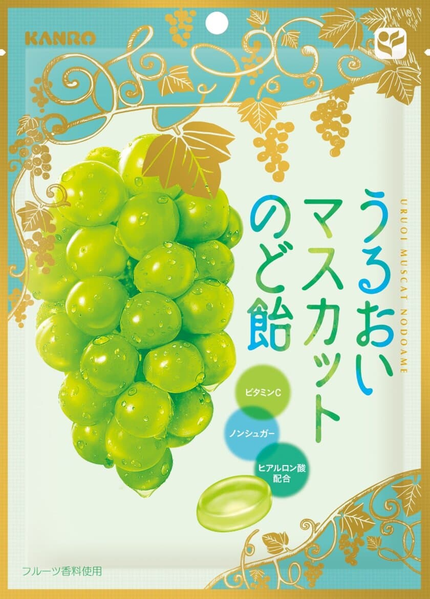 夏にも、うるおいを。カンロ『うるおいマスカットのど飴』
2017年8月1日(火)新発売