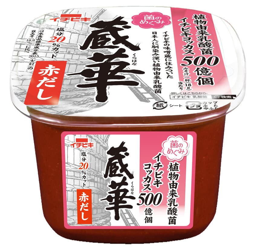 日常生活で気軽に“菌活”！
イチビキの新ブランド「菌のめぐみ」から
乳酸菌入り低塩みそ《蔵華 赤だし》《蔵華 あわせ》新発売