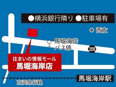 馬堀海岸店MAP