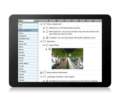 Zeptoliner for iPad イメージ