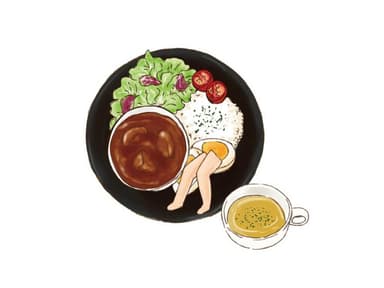 ふともも写真カフェ公式 カレープレート