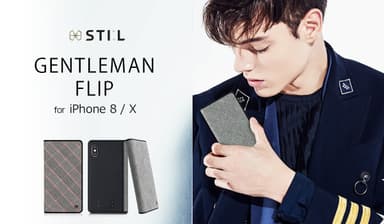 iPhone 8 / Xケース「GENTLEMAN FLIP」