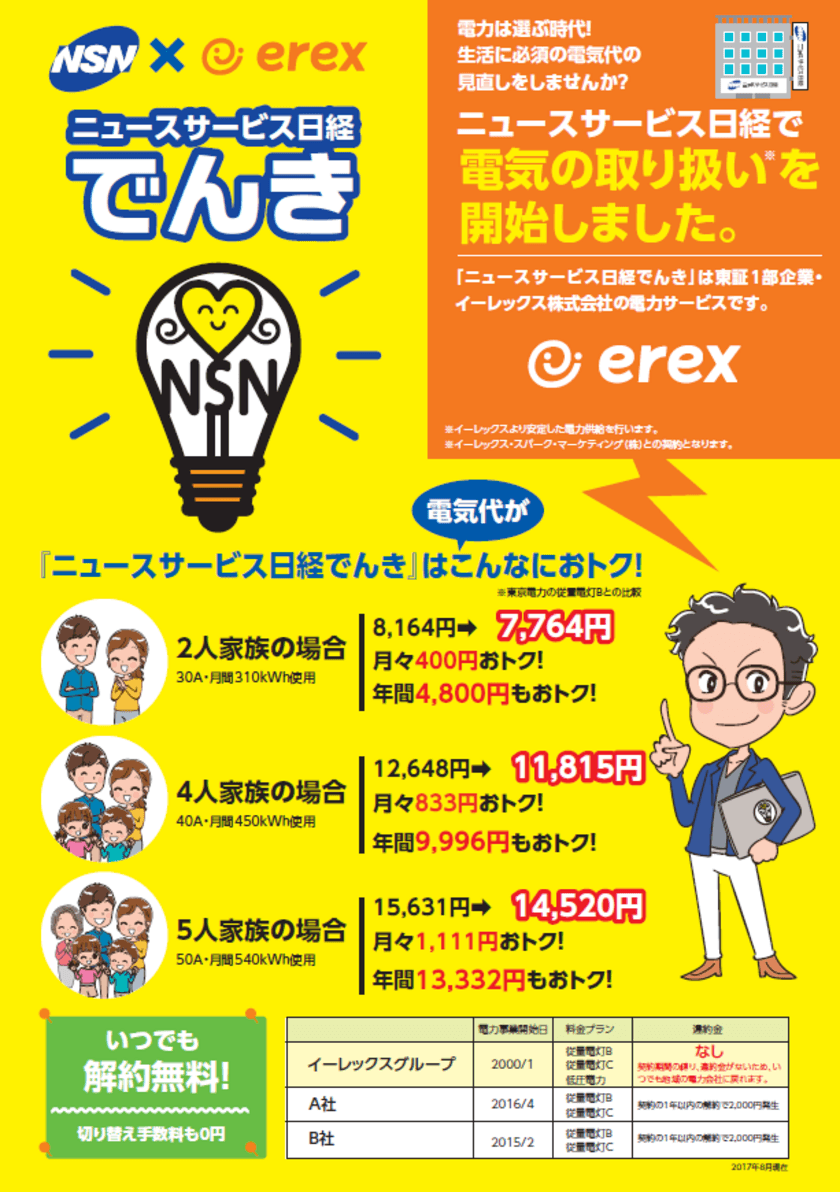 日本経済新聞販売協同組合との電気サービス
「ニュースサービス日経でんき」販売開始のお知らせ