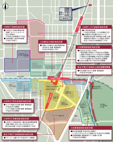 川崎市ホームページ「小杉駅周辺地区の開発動向」