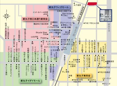 新丸子駅前商店街地図