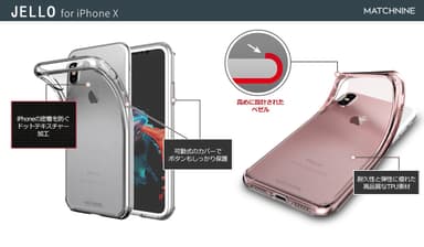 Matchnine iPhone X 専用クリアケース「JELLO」仕様