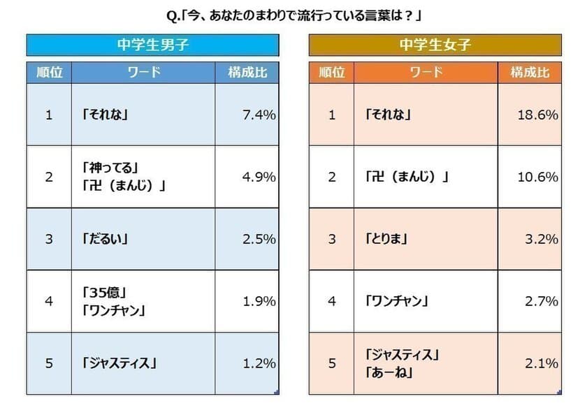 スプリックス、中学生男女が選ぶ『2017年 流行語』
アンケート結果を公開　
SNSの“タイムライン型コミュニケーション”時代を反映