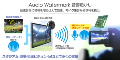 人の耳では基本的には聞くことのできない非可聴音通信の概念図