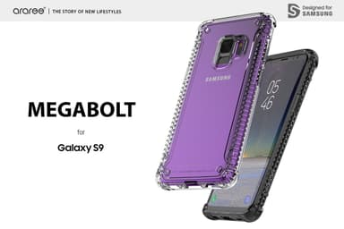 araree Galaxy S9専用 クリアケース「Mega Bolt」