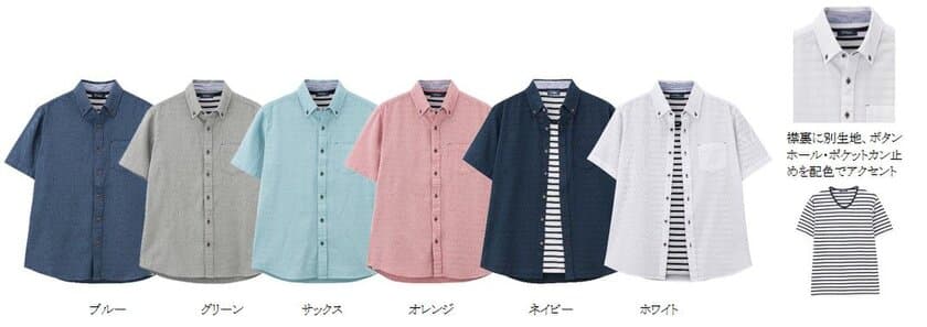 夏男の爽やかな着こなし
Navy(R)『パナマアンサンブルシャツ』