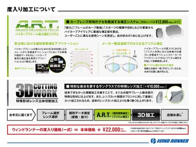 愛眼ではハイカーブアイウェアにも度入りが可能です