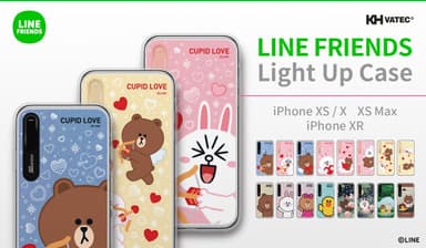 LINE FRIENDS 光るiPhone XS / XS Max / XR専用ケース発売