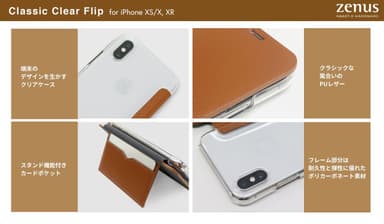 iPhone XS / XR 背面クリアケース「Classic Clear Flip」特長