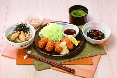 牡蠣づくし！カキフライと牡蠣の漬けご飯和膳