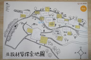 北投で見つけた面白いテキスチャーをまとめた地図