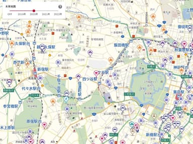 画像サンプル：新宿区周辺変化点情報