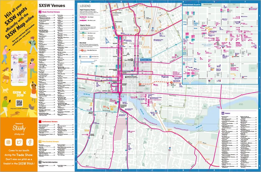 オンライン地図プラットフォーム「Stroly」が
「SXSW」公式マップスポンサーに決定