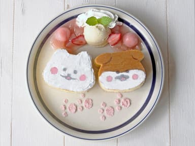 ほわころちゃんとしばころちゃんのなかよしパンケーキ