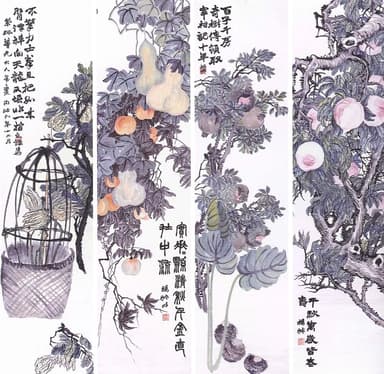 四時花卉図（四幅対）