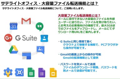 サテライトオフィス・大容量ファイル転送機能とは？