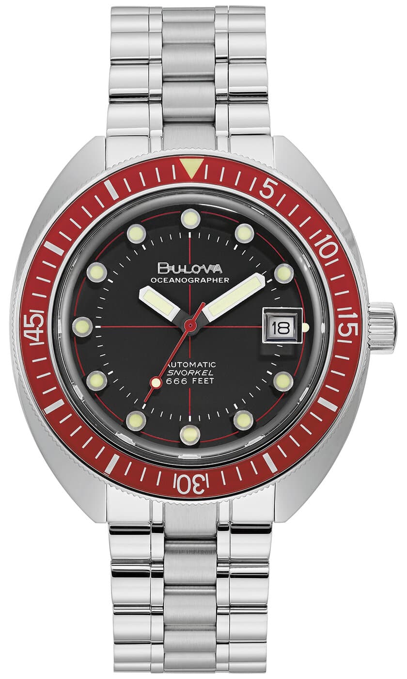 BULOVA(ブローバ)から人気復刻モデル
「オーシャノグラファー”デビルダイバー”」の小ぶりな新サイズが
ヨーロッパ・日本地域限定で登場