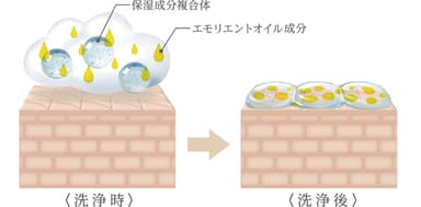 商品特長(2)洗浄前後での様子(イメージ図)