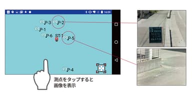 撮影データを見ながら確認が可能