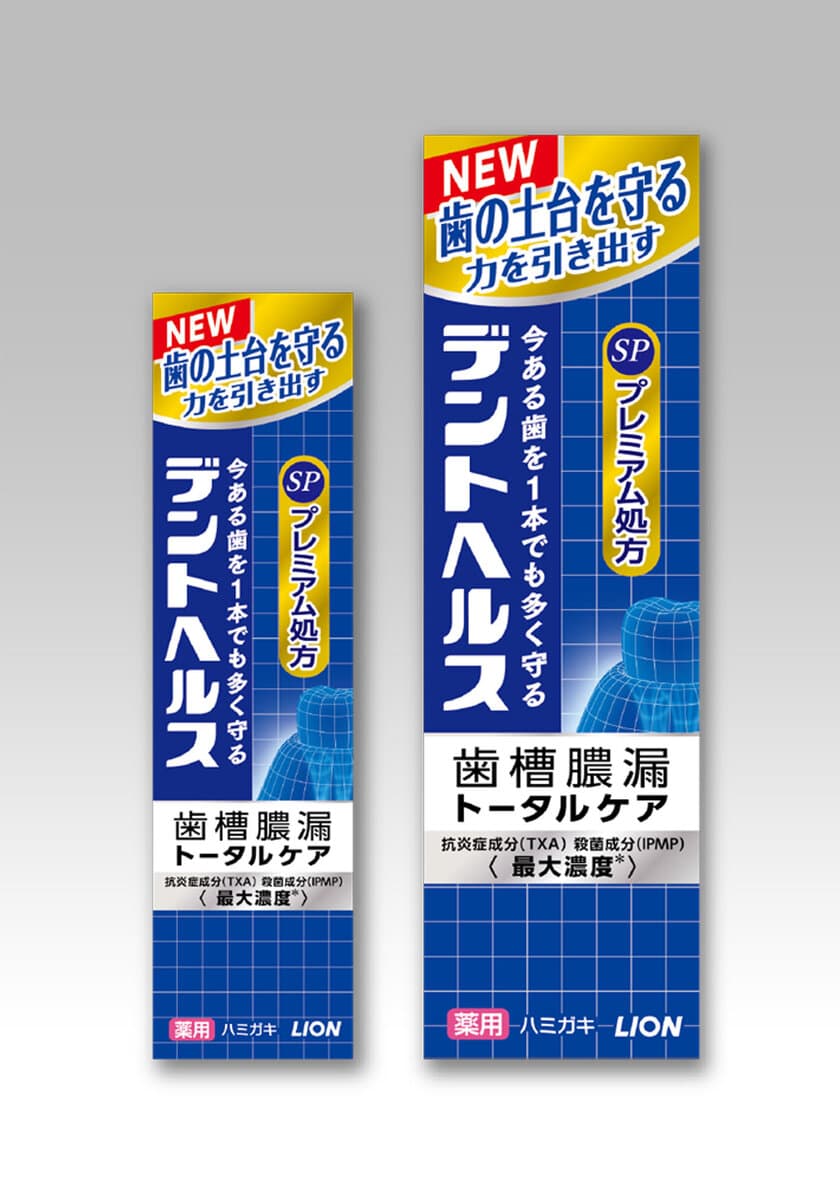 歯の土台(※1)を守る力を引き出し、歯槽膿漏を防ぐ！　
『デントヘルス薬用ハミガキ SP』改良新発売