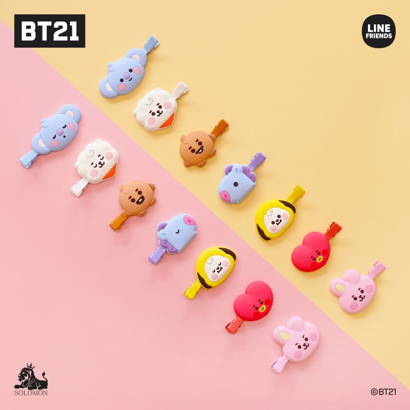 BT21前髪クリップ、スティッキールはさみ、アクションペン　
新商品が続々登場！