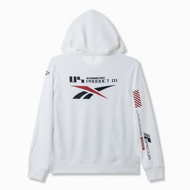 Reebok × ULTRAMAN HOODIE (白／背面)