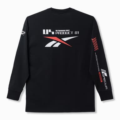 Reebok × ULTRAMAN Long sleeveTEE (黒／背面)