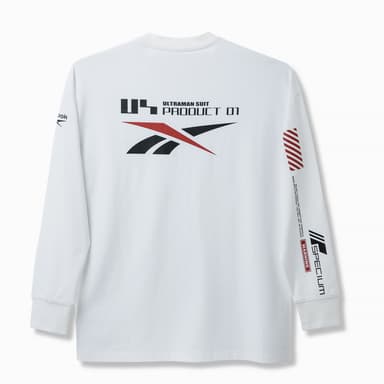 Reebok × ULTRAMAN Long sleeveTEE (白／背面)