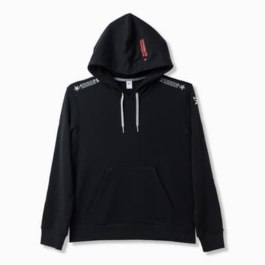 Reebok × ULTRAMAN HOODIE (黒／前面)