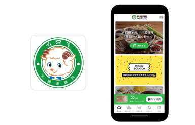 図1　『小肥羊公式アプリ』　アイコンとトップ画面
