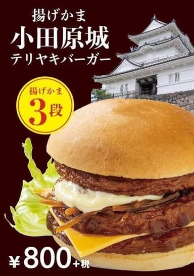 揚げかまぼこ小田原城テリヤキバーガー