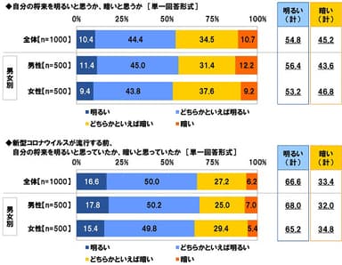 自分の将来に対する見通し