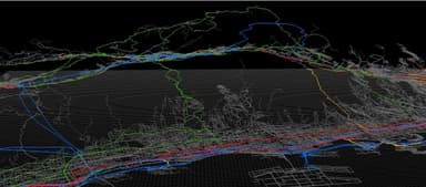 【道路標高データを可視化した図】