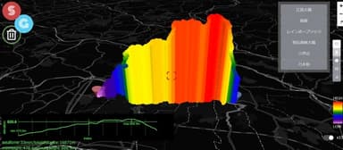 【道路標高データを可視化した図】