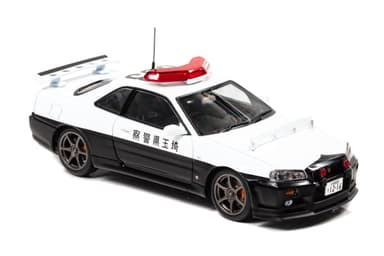 RAI'S 1/43 日産 スカイライン GT-R (BNR34) 2000 埼玉県警察高速道路交通警察隊車両(803)：右前