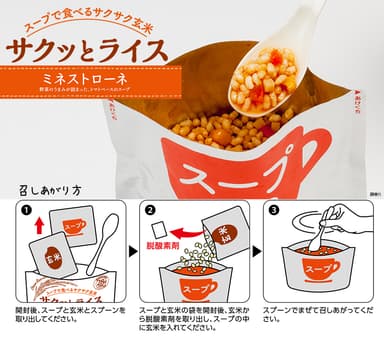 「サクッとライス　ミネストローネ」召しあがり方