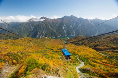 立山ロープウェイと紅葉(10月上旬)