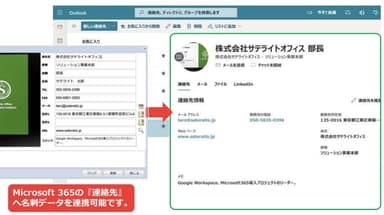 Microsoft 365 連絡先へのデータ連携